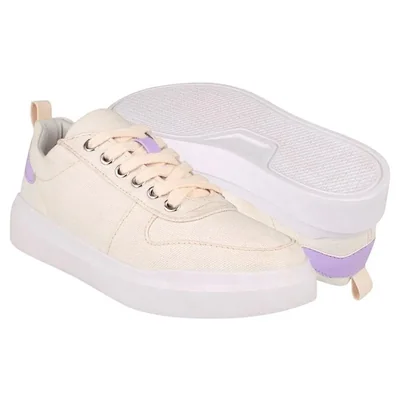 TENIS CASUALES DAMA STYLO 650 TEXTIL BEIGE