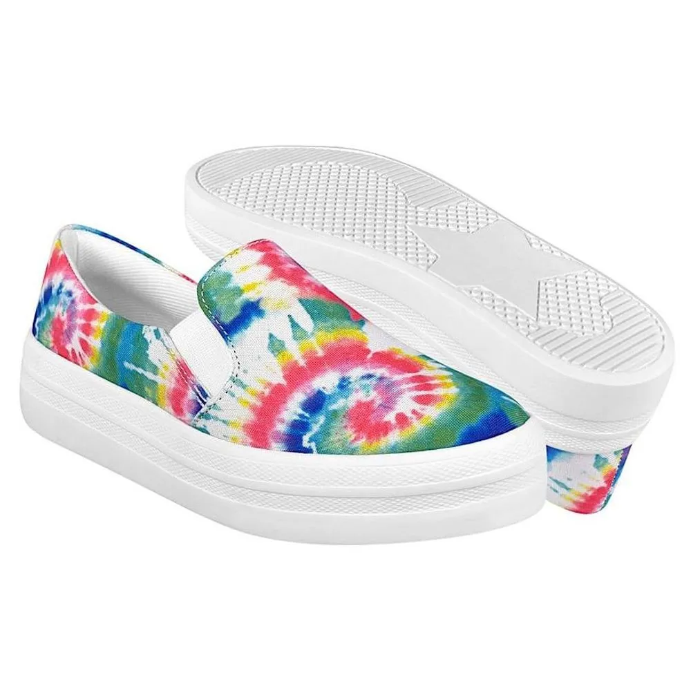 TENIS CASUALES PARA DAMA STYLO 7026 TEXTIL BLANCO ARCOIRIS