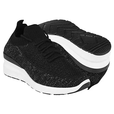 TENIS CASUALES DAMA FUROR 18783 TEXTIL NEGRO