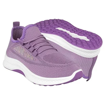 TENIS CASUALES DAMA STYLO 662201 TEXTIL MORADO
