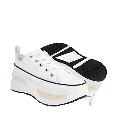 TENIS CASUALES DAMA STYLO 18037 SIMIPIEL BLANCO