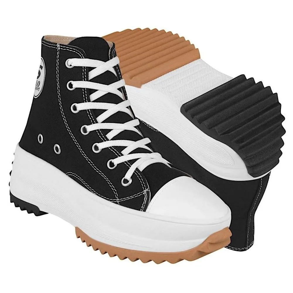 TENIS DAMA STYLO 16640 TEXTIL NEGRO