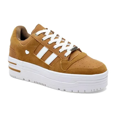 Gösh tenis para mujer camel blanco cod 148083-E