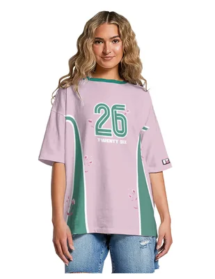 Playera manga corta tee bar colección deporte cuello redondo para mujer