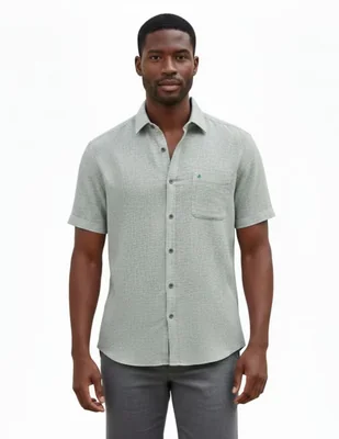 Camisa casual manga corta para hombre