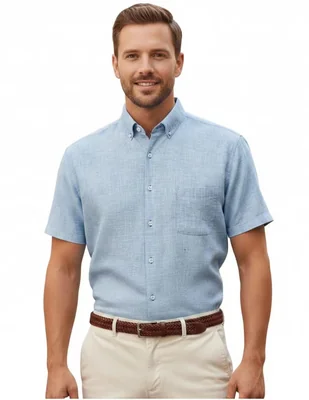 Camisa casual manga corta para hombre