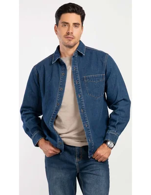 Sobrecamisa Casual de (si aplica) Algodón manga Larga para hombre