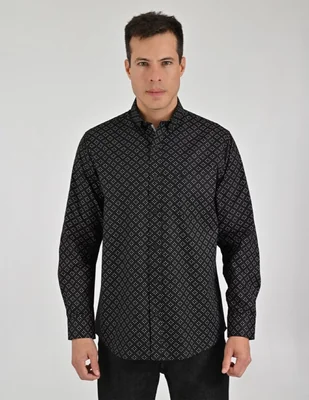 Camisa Casual Otoño Invierno de (si aplica) Algodón manga Larga para hombre
