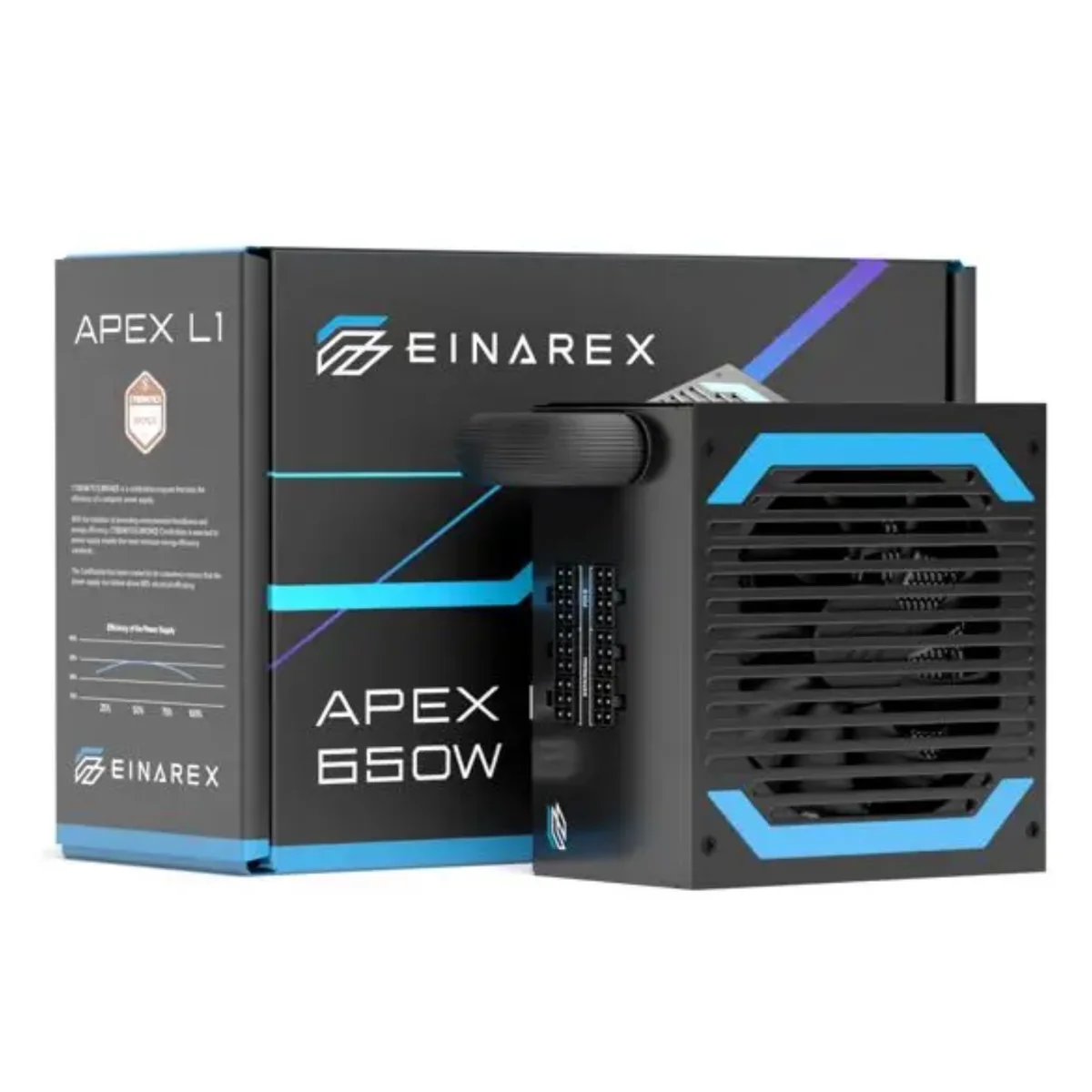 Einarex Apex L1 Fuente de Poder para Computadora de 650 W DC