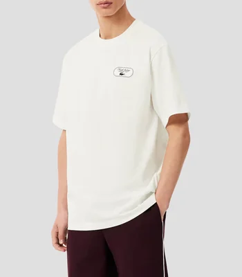 Playera cuello redondo manga corta con estampado Hombre