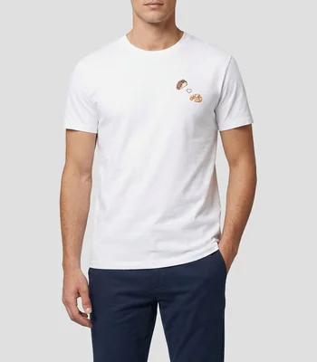 Playera cuello redondo manga corta Popin Tacos Croissant lisa Hombre