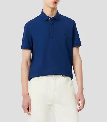 Playera tipo polo manga corta lisa Hombre