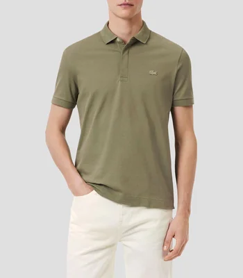 Playera tipo polo manga corta lisa Hombre