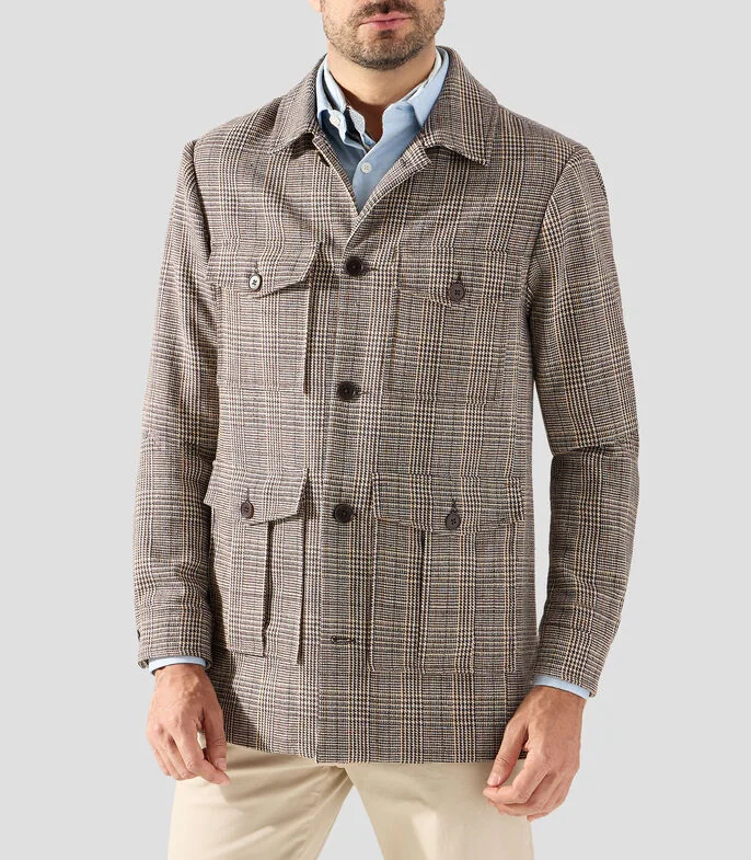 Abrigo midi con botonadura Hombre
