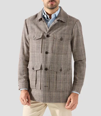 Abrigo midi con botonadura Hombre