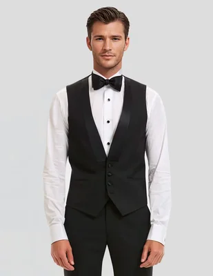 Chaleco forti black tie con bolsillos para hombre