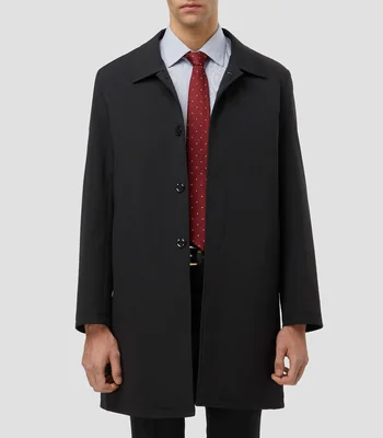 Gabardina tres cuartos con botonadura Hombre
