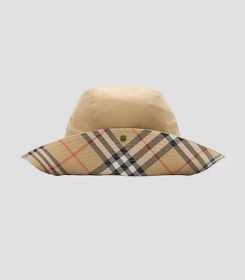 Sombrero en gabardina con Check Hombre