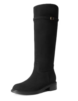 Bota Abajo de la rodilla de Gamuza para mujer
