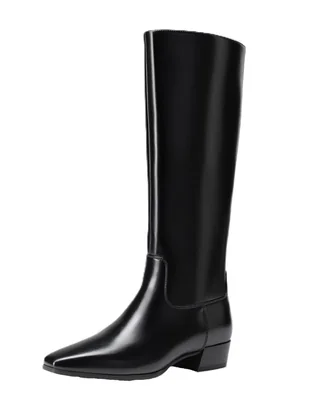 Bota Abajo de la rodilla de Charol sintético para mujer