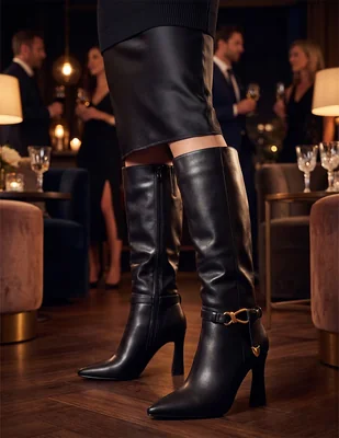 Bota Abajo de la rodilla Elegance de Sintético para mujer