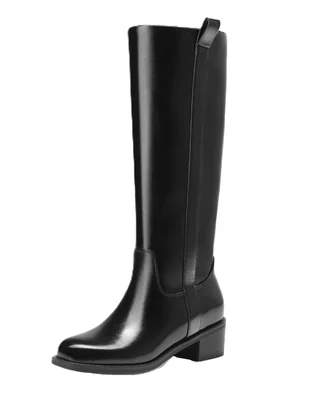 Bota Abajo de la rodilla de Charol sintético para mujer