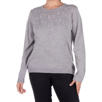 Suéter Cuello Redondo Floral Soutache Alfred Dunner Mujer