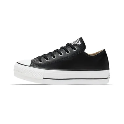 Tenis Converse Lift Ox All Star Platform Negro Piel 561681C