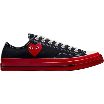 Tenis Converse x Comme des Garcons PLAY Chuck 70 Low Top negro