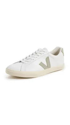 Zapatillas Veja Esplar de Cuero Blanco Extra/Plateado para Mujer Talla US 4