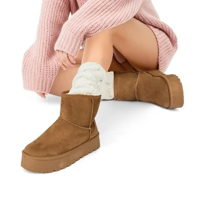 Bota dama pink invernal forro peluche 4.5cm 1101019
