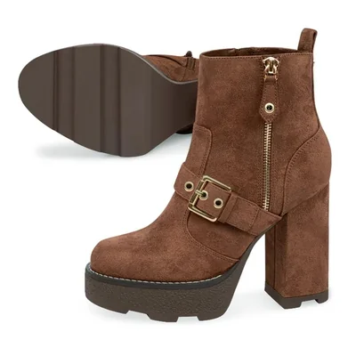 BOTA CORTA DAMA BELINDA PEREGRIN VESTIR 1152076 COLOR COGNAC