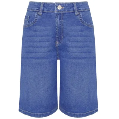 Bermuda Corte Recto Jeans Beronna para Mujer