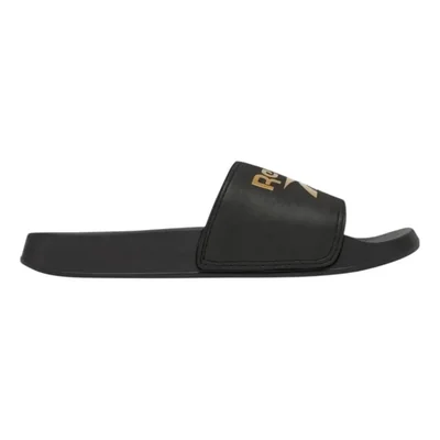 Sandalias reebok fulgere slide negro dorado casual