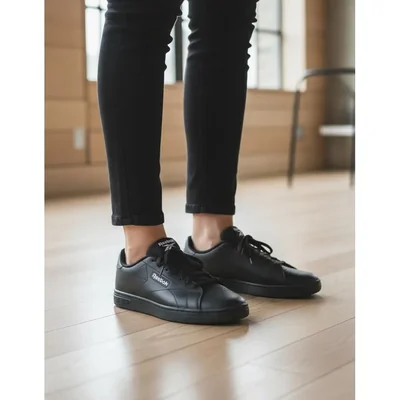 Tenis reebok mujer court clean negro casual