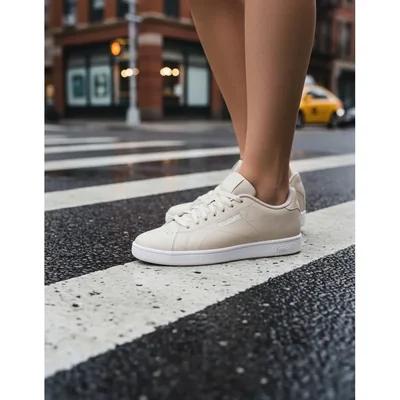 Tenis reebok mujer dama court clean beige casual