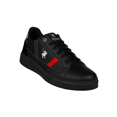 Tenis hombre casual negro polo club 1450