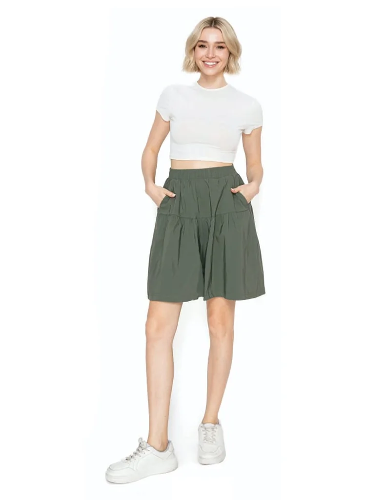 Paquete 10 piezas Short Largo con Pliegues