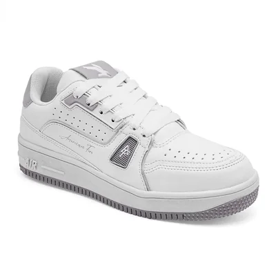 American Fire Tenis urbano para joven blanco gris, código 120303-1