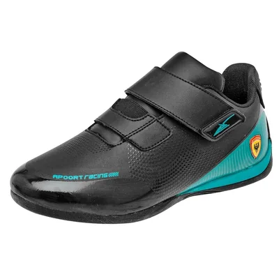 Apoort Tenis urbano para hombre negro verde, código 111867-2