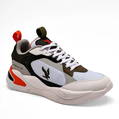 American Fire Tenis urbano para hombre blanco negro, código 121149-F