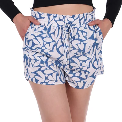 Short Estampado Floral Cintura Elástica Dex para Mujer