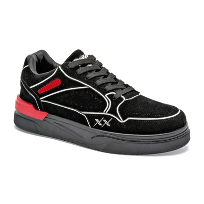 What'S U? tenis para hombre, negro blanco cod 148020-F