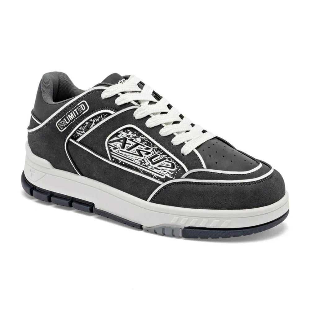 What'S U? tenis para hombre gris cod 148021-F