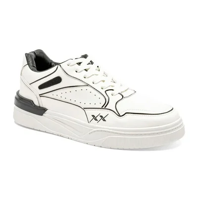 What'S U? tenis para hombre blanco negro cod 148018-F