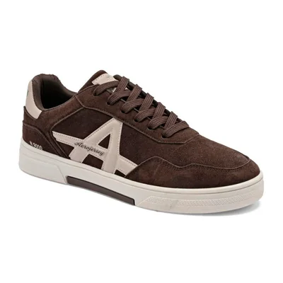 Aerojersey tenis urbanos para hombre café beige cod 147909-F