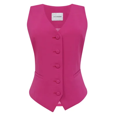 Chaleco Sastre Estructurado Fucsia para Mujer City Femme
