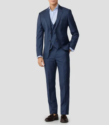 Traje de lana corte regular liso Hombre