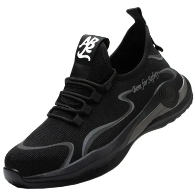 Tenis Botas de Seguridad MXKHK-003 SafetyHikeBlack Zapatos de Seguridad Casquillo