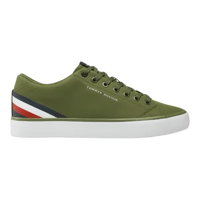 TENIS TOMMY HILFIGER VULC CORE LOW STRIPES COLOR VERDE